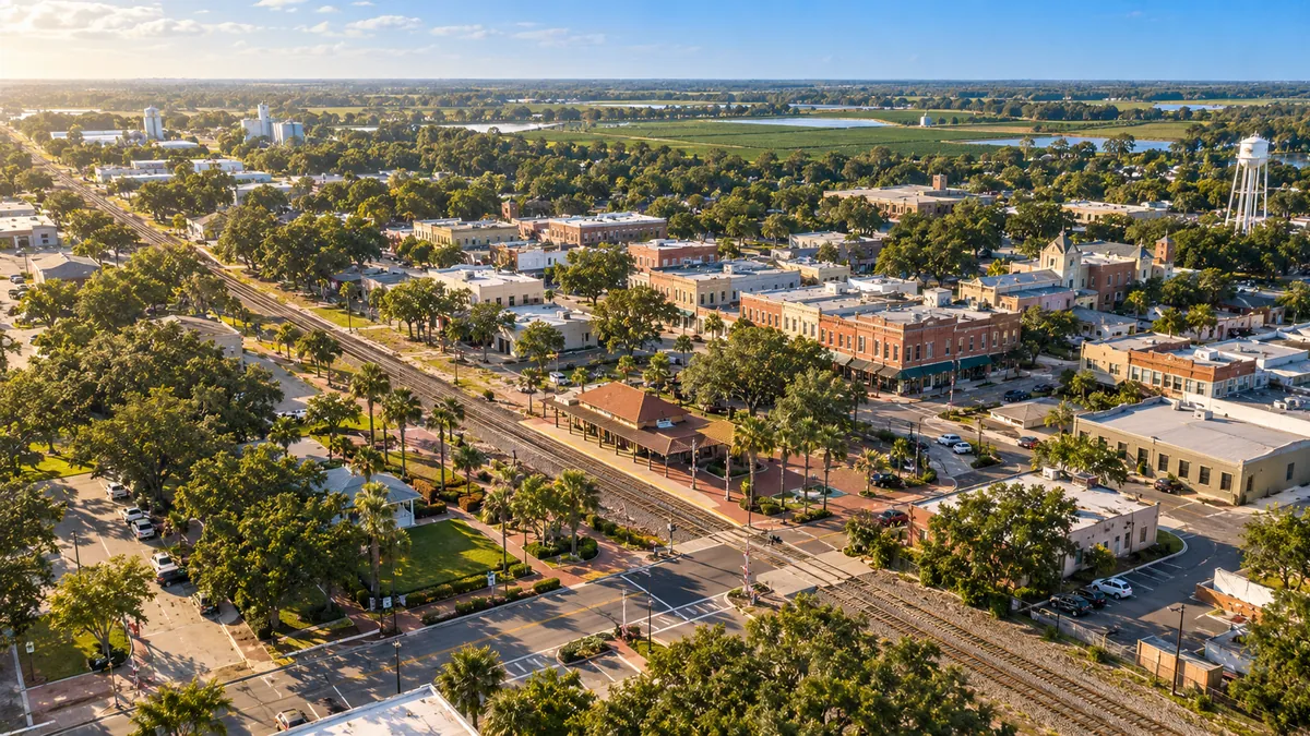 Aerial view of Plant City, FL