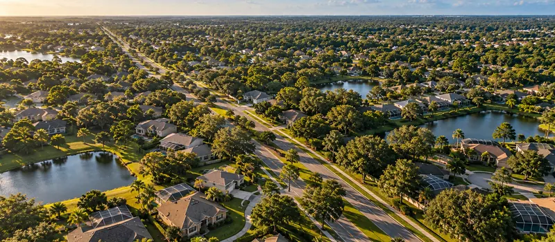 Aerial view of Bloomingdale, FL