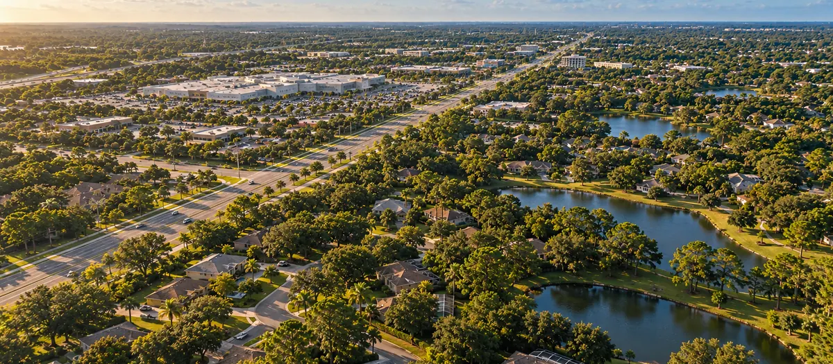 Aerial view of Brandon, FL