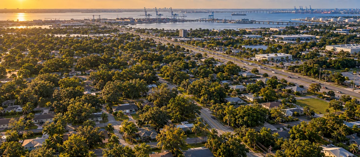 Aerial view of Clair-Mel City, FL