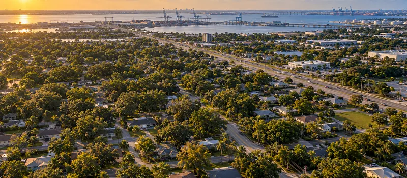 Aerial view of Clair-Mel City, FL