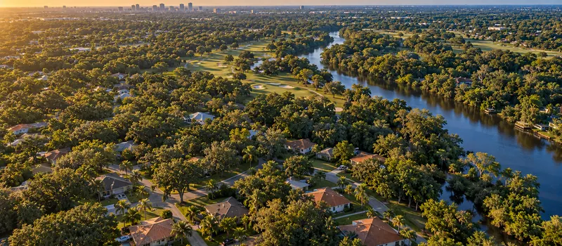 Aerial view of Temple Terrace, FL